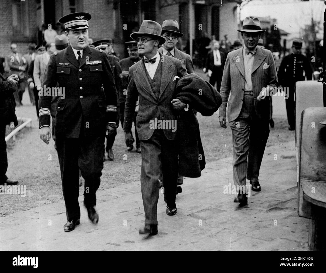 M Pierre Cot Centre ex Ministro dell'aria francese (non in uniforme). Ottobre 23, 1933. Foto Stock