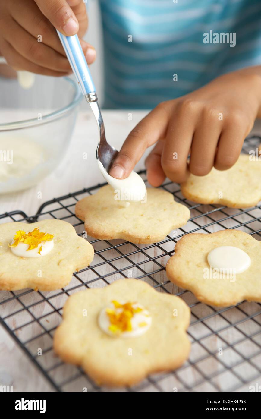 biscotti calendula Foto Stock