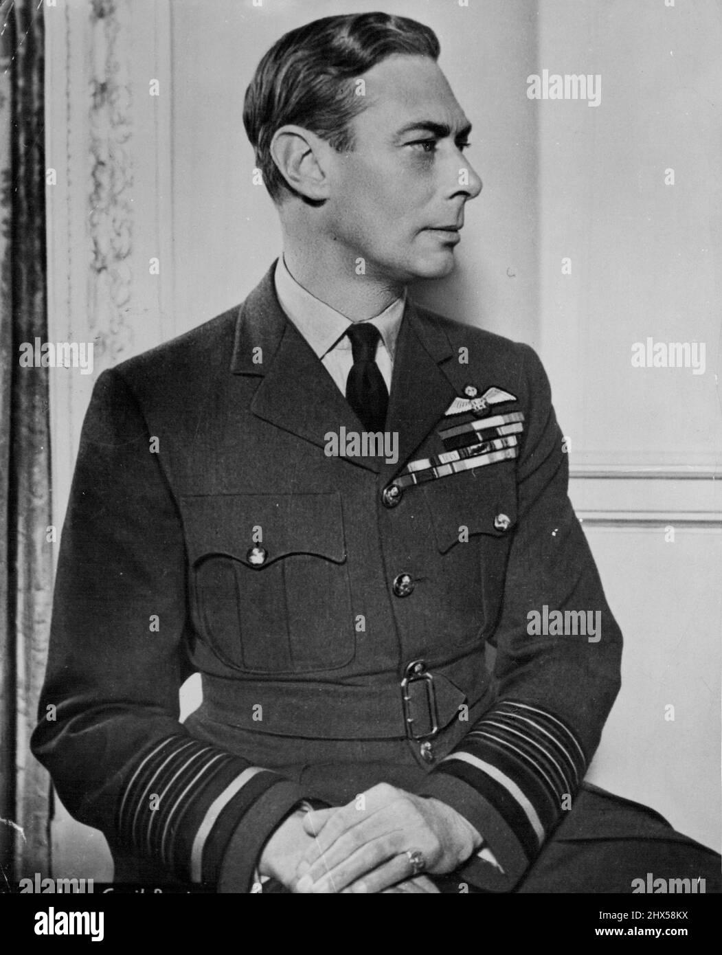 Re Giorgio VI Aprile 26, 1944. Foto Stock