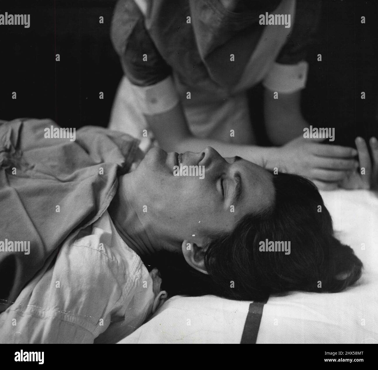 Maternità - Ospedali e scenografie - Ospedale e medico. Giugno 19, 1950. (Foto di David Linton, Black Star). Foto Stock