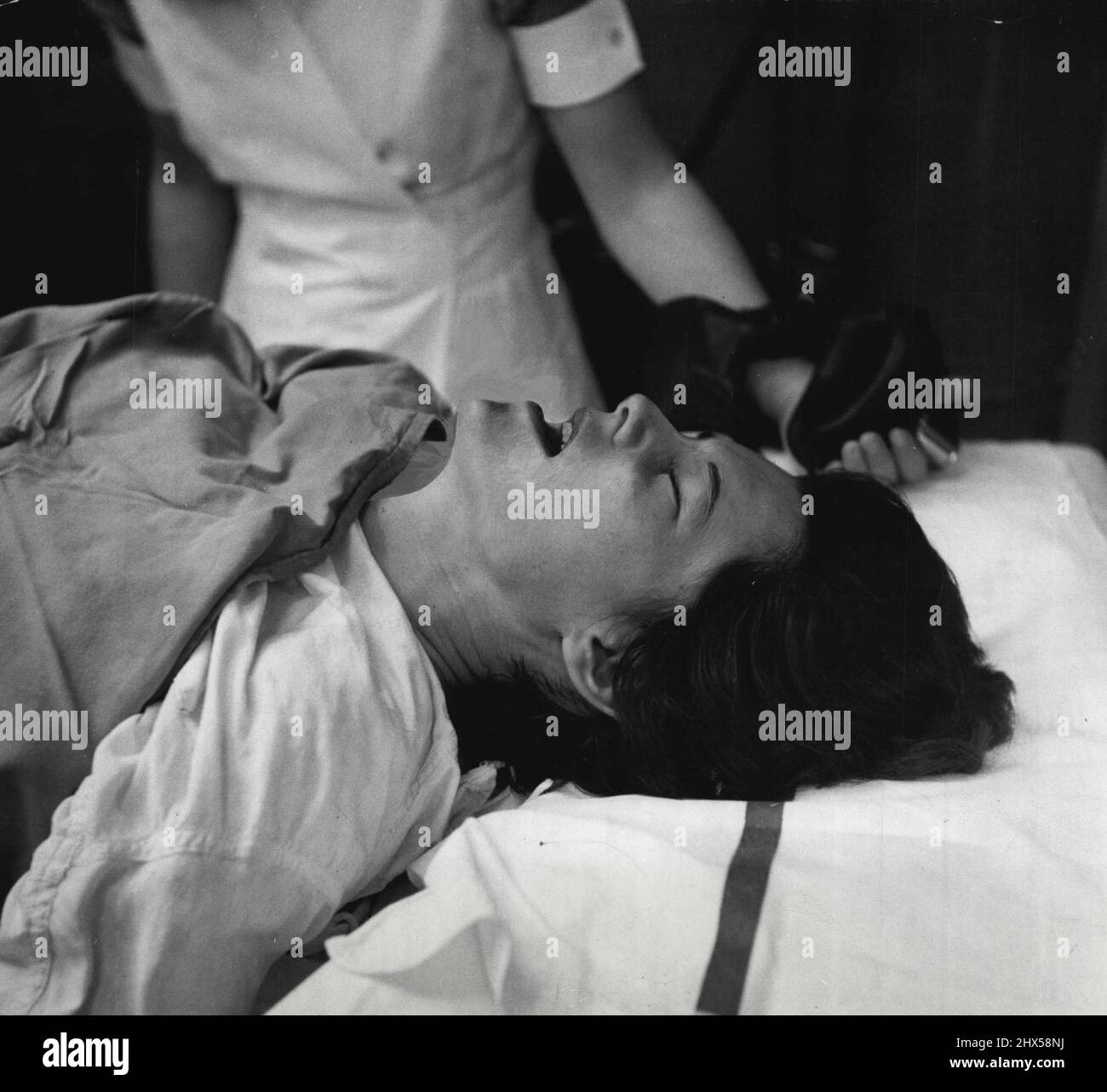 Scene di maternità - Hosp. & Med. Giugno 19, 1950. (Foto di David Linton, Black Star). Foto Stock