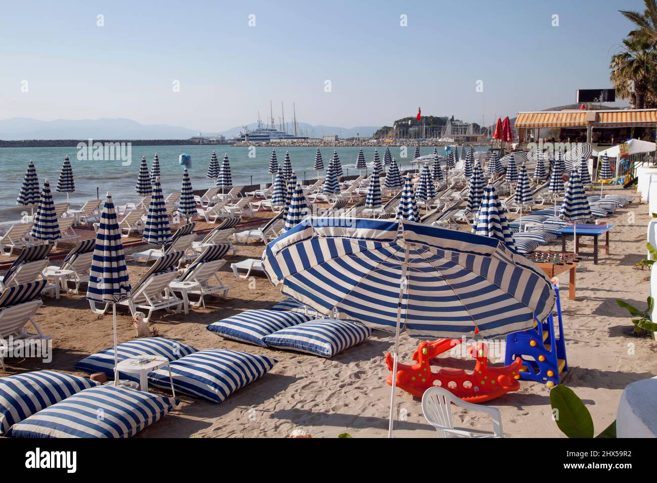 Turchia, Kusadasi, spiaggia Foto Stock