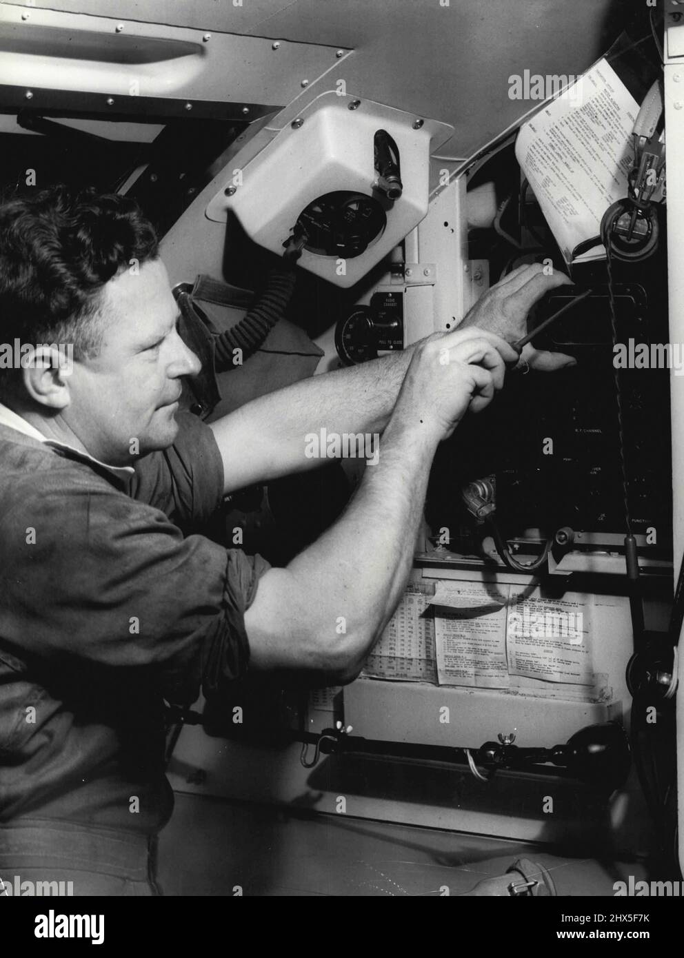 Aviazione - Qantas Airways Pilots. Novembre 3, 1955. Foto Stock