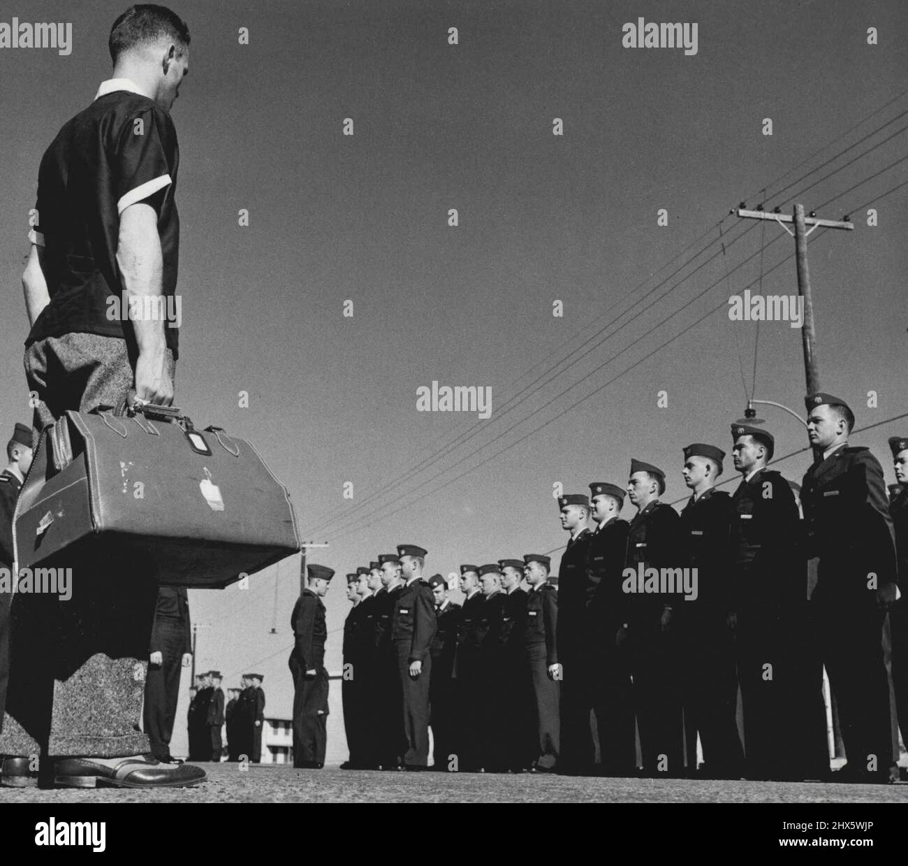 Cadetti dell'aeronautica degli Stati Uniti. Marzo 30, 1954. (Foto di Look Magazine). Foto Stock