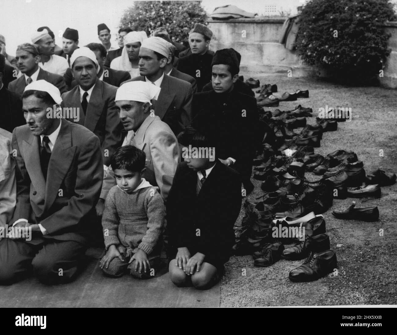 Preghiere a fine anno musulmano. 30 maggio 1955; preghiere alla fine dell'anno musulmano. Foto Stock