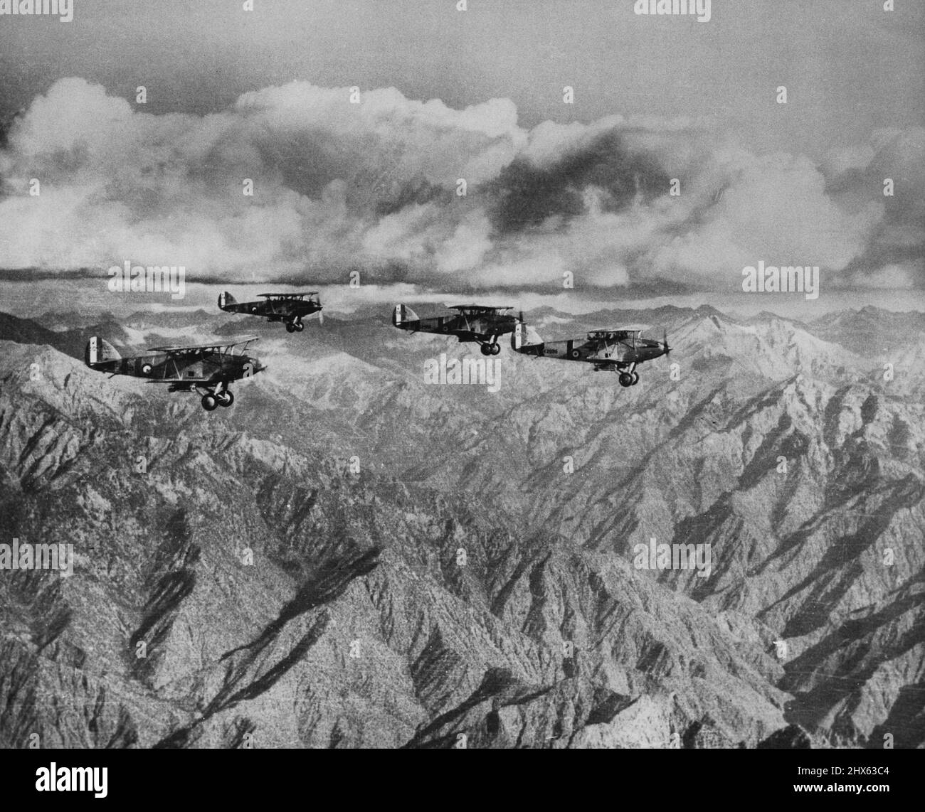 555C Hawker Hart Bomber - aerei e Hawker Hornet. Maggio 21, 1934. (Foto di Central Press Photos Ltd.). Foto Stock
