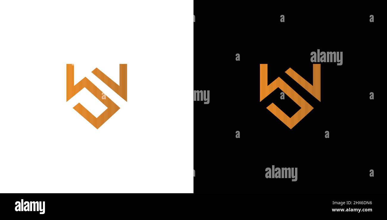 Design moderno ed elegante con logo WS Illustrazione Vettoriale