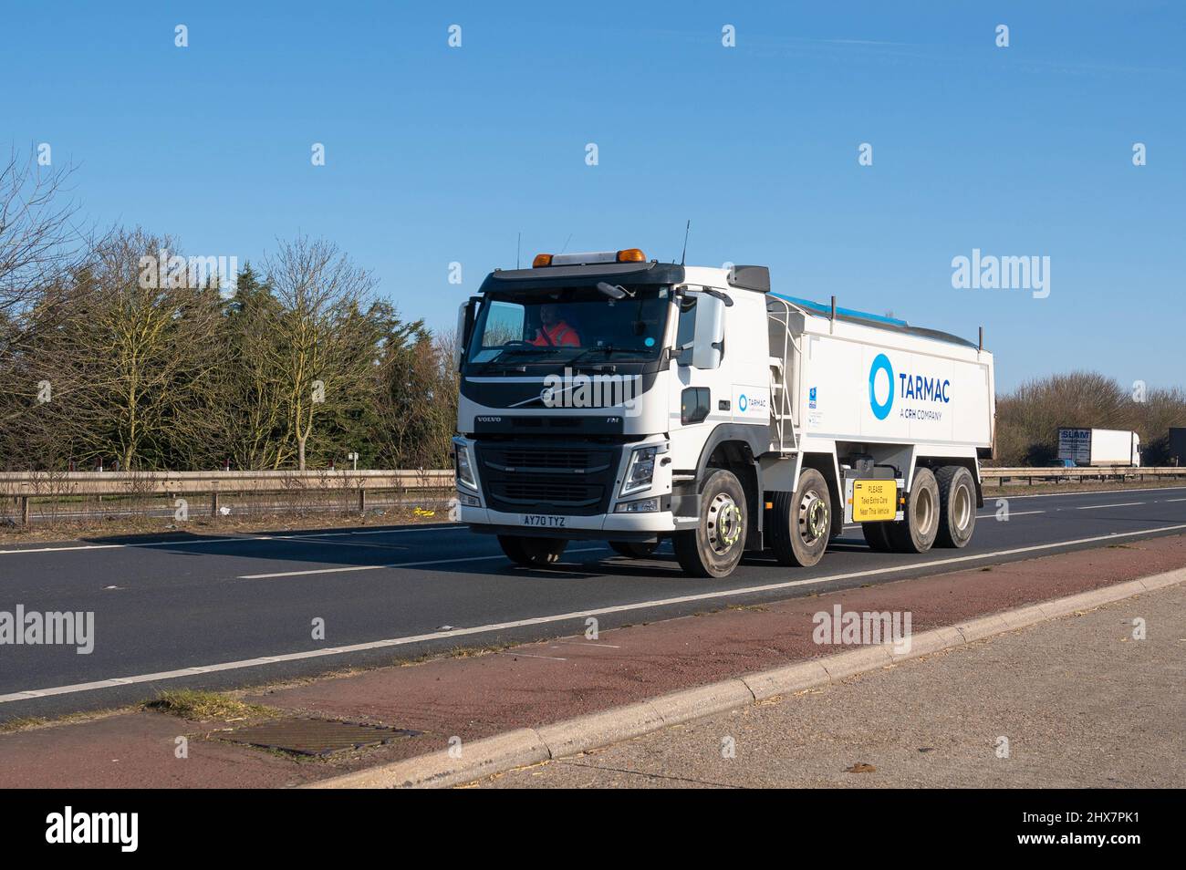 A47 Southern bypass Norfolk Volvo Tarmac camion Foto Stock