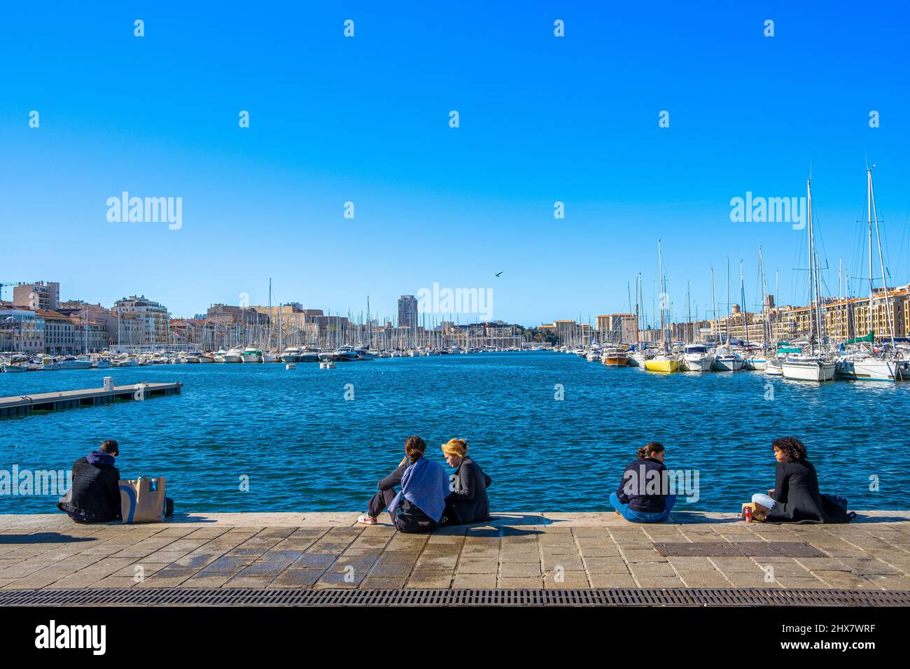 Vieux-Port, Marsiglia, Francia Paca Foto Stock