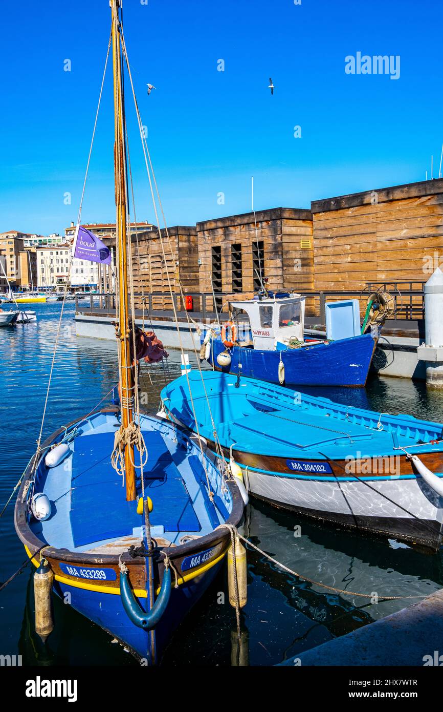 Vieux-Port, Marsiglia, Francia Paca Foto Stock