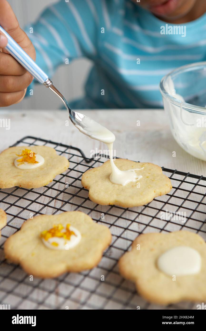 biscotti calendula Foto Stock