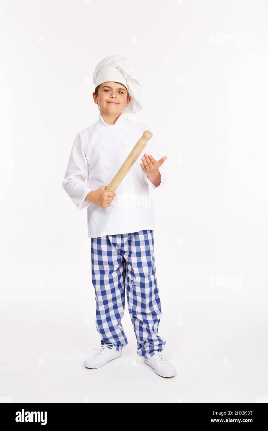 Costume dello chef. 11 anni. Foto Stock