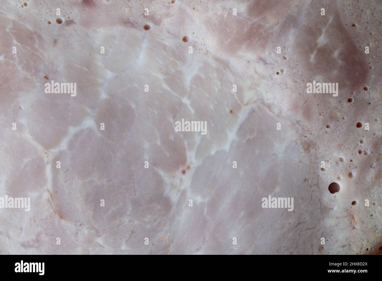 Un dettaglio di deli Ham affumicato Foto Stock