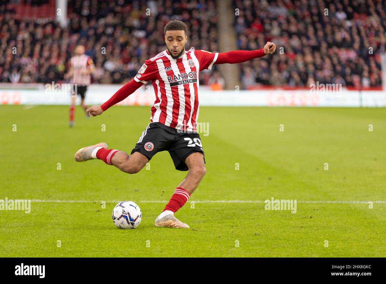 Foto John Hobson, Football, Sky Bet Championship, Sheffield United V Luton Town, Bramall Lane, Sheffield, UK, 22.01.22, K.O 3pm calciatore Foto Stock