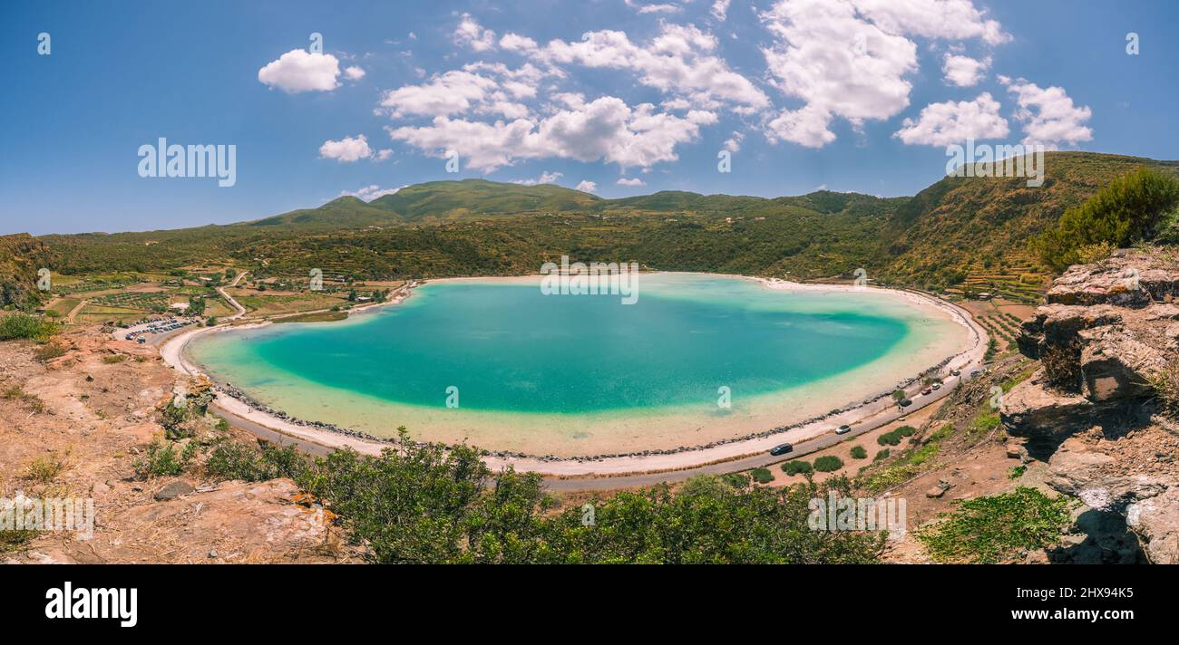 Isole Pantelleria, Lago di venere, lago di venere. Sicilia, italia. Foto Stock