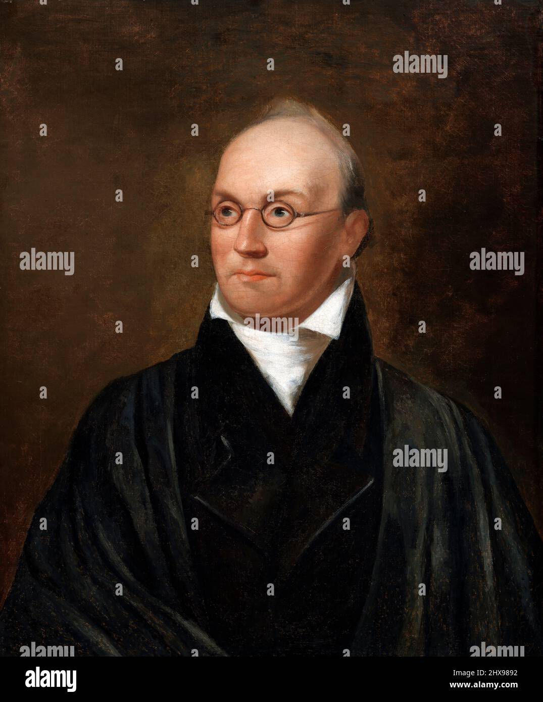 Ritratto della Corte Suprema degli Stati Uniti Giustizia, Joseph Story (1779-1845) di Chester Harding, olio su tela, 1827 Foto Stock