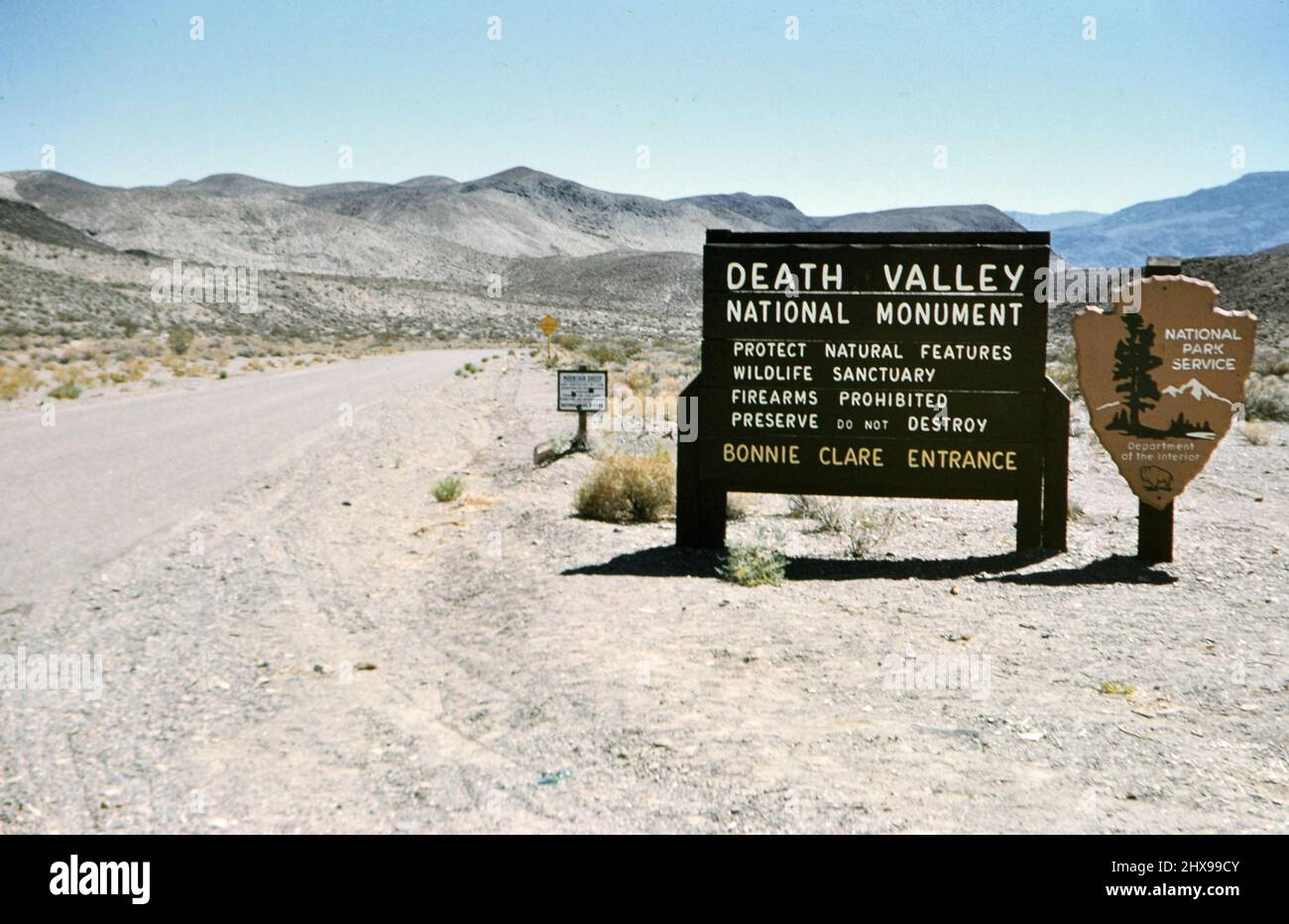 Simbolo del monumento nazionale Death Valley ca. 1960 Foto Stock