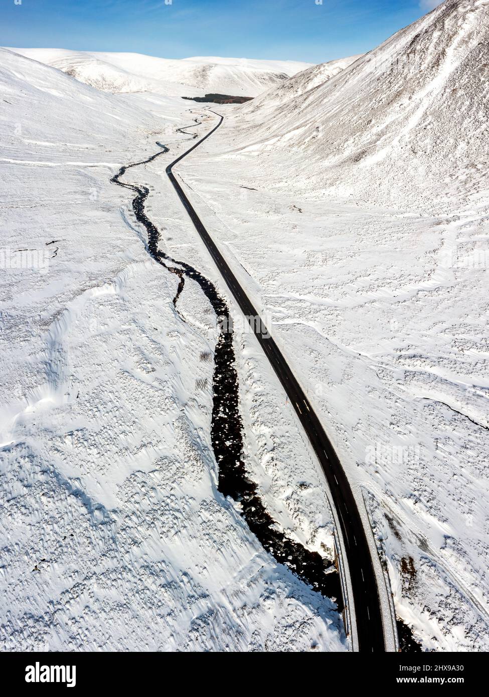 The Snowroads Scenic Route, A82, Glenshee, Scozia, Regno Unito Foto Stock