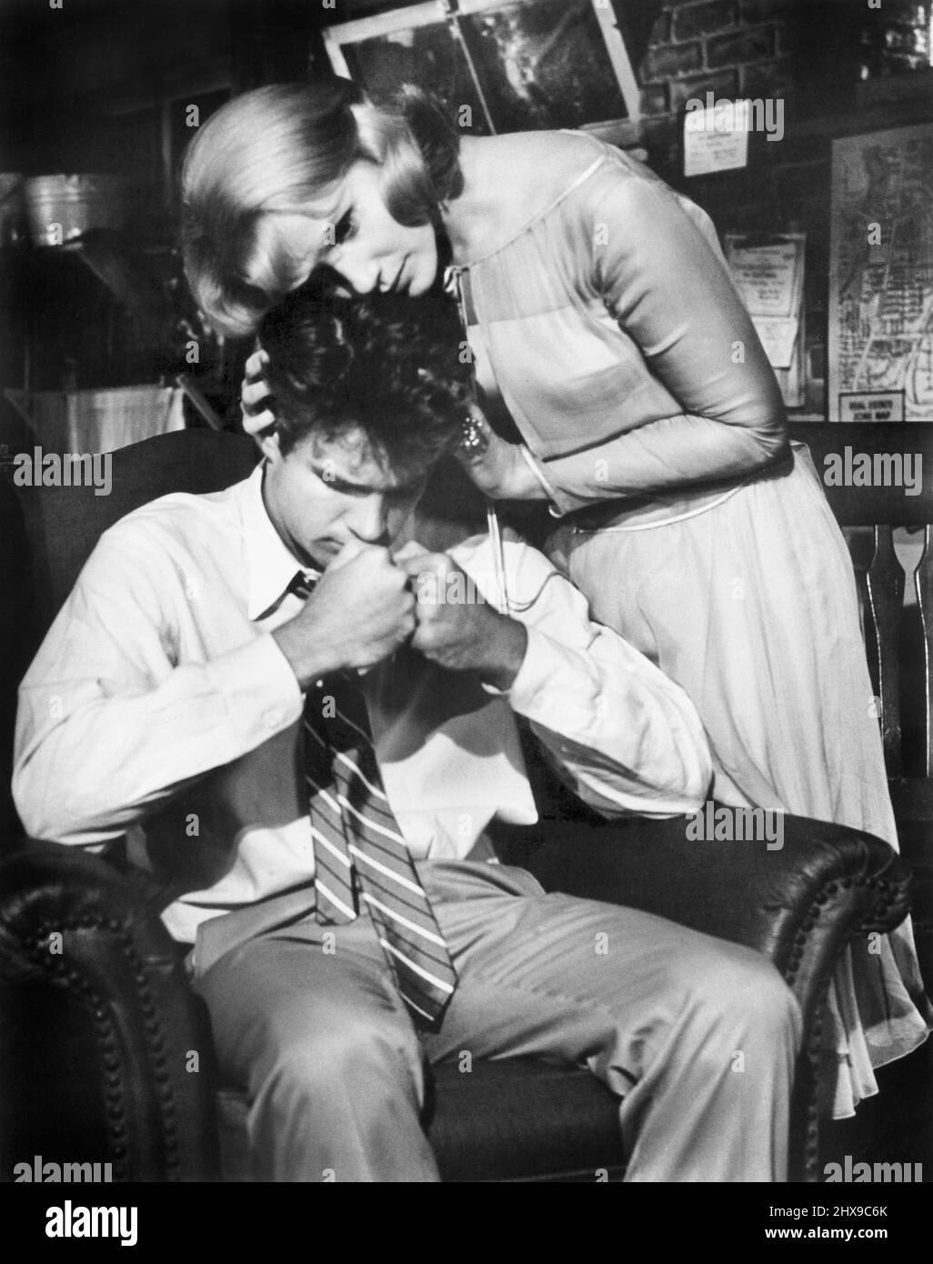 Warren Beatty, Eva Marie Saint, sul set del film, 'All Fall Down', MGM, 1962 Foto Stock