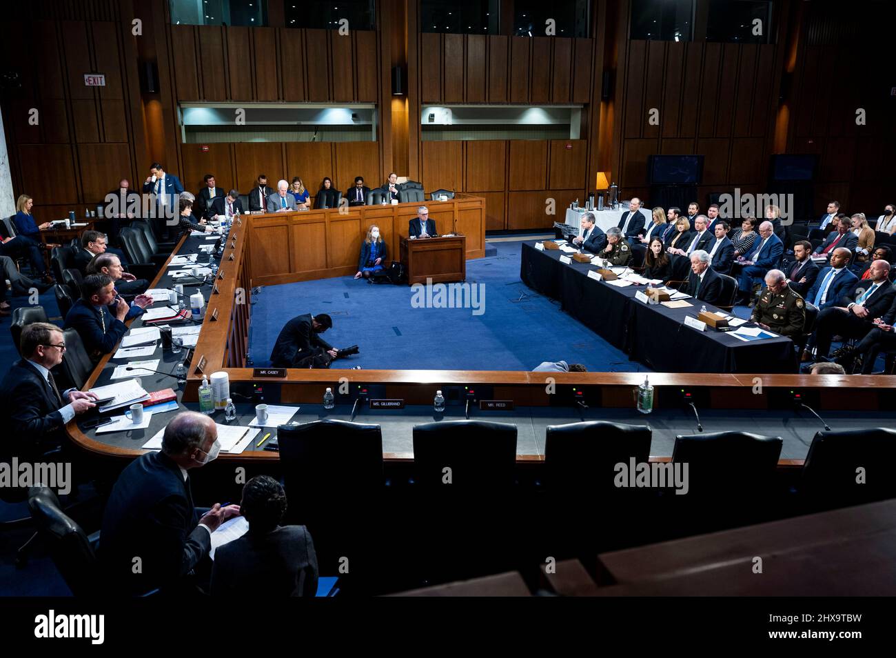 Washington, DC, Stati Uniti. 10th Mar 2022. 10 marzo 2022 - Washington, DC, Stati Uniti: WILLIAM BURNS, Direttore, Central Intelligence Agency, che parla ad un'audizione del Comitato di intelligenza del Senato. (Credit Image: © Michael Brochstein/ZUMA Press Wire) Credit: ZUMA Press, Inc./Alamy Live News Foto Stock