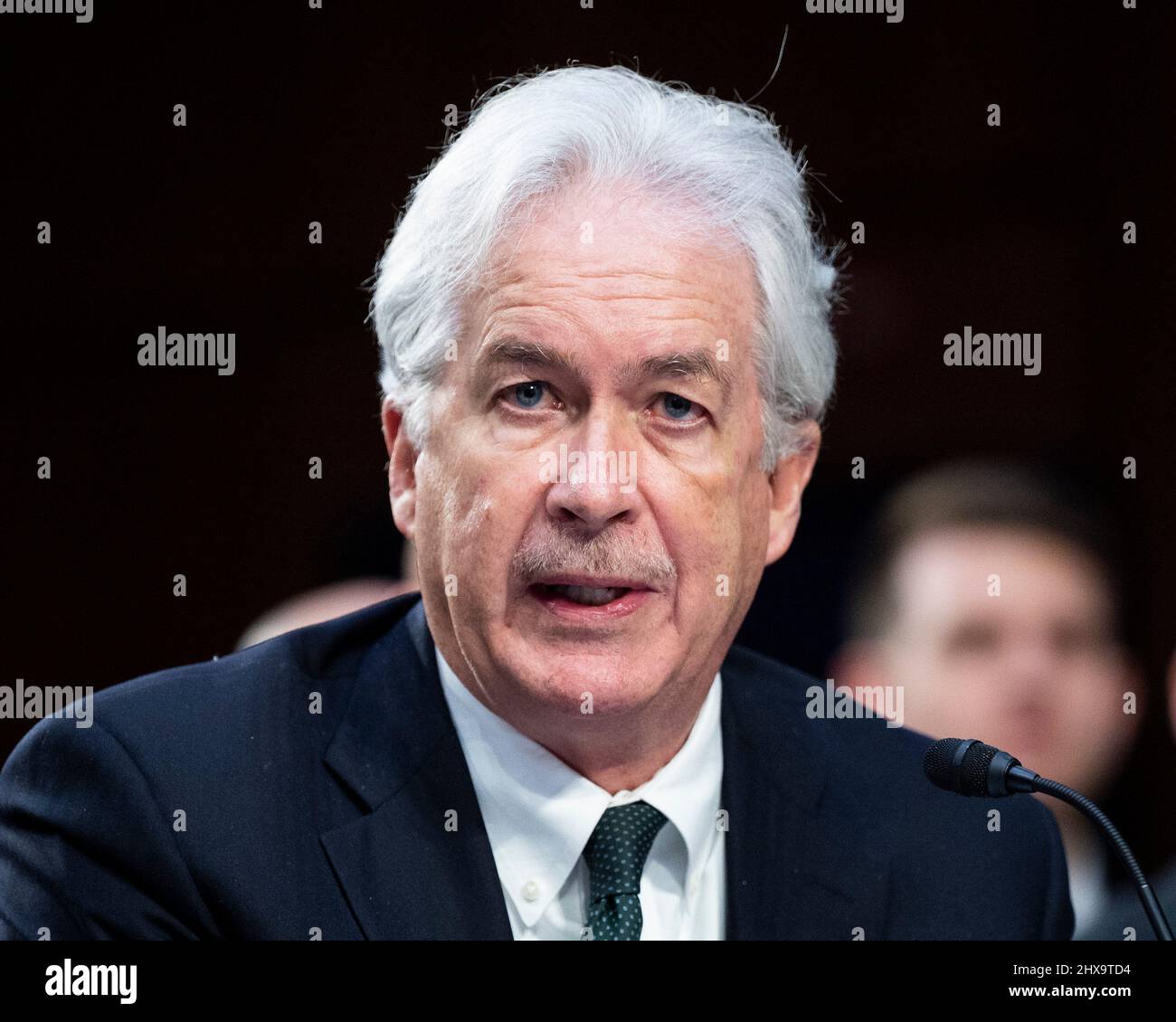 Washington, DC, Stati Uniti. 10th Mar 2022. 10 marzo 2022 - Washington, DC, Stati Uniti: WILLIAM BURNS, Direttore, Central Intelligence Agency, che parla ad un'audizione del Comitato di intelligenza del Senato. (Credit Image: © Michael Brochstein/ZUMA Press Wire) Credit: ZUMA Press, Inc./Alamy Live News Foto Stock