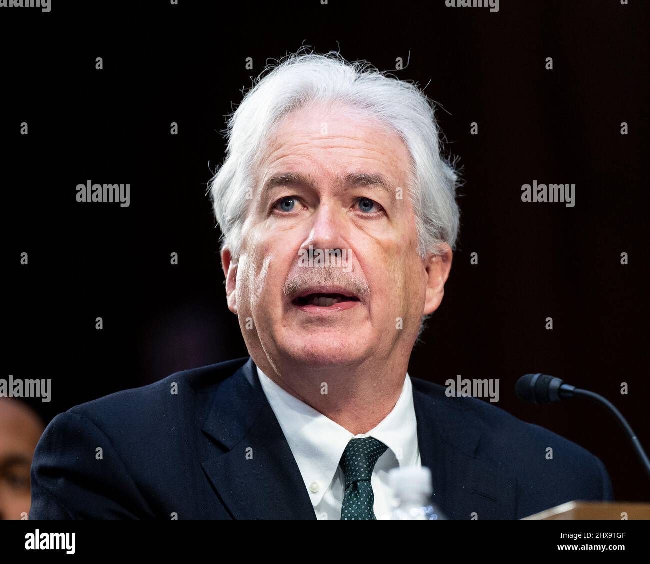 Washington, DC, Stati Uniti. 10th Mar 2022. 10 marzo 2022 - Washington, DC, Stati Uniti: WILLIAM BURNS, Direttore, Central Intelligence Agency, che parla ad un'audizione del Comitato di intelligenza del Senato. (Credit Image: © Michael Brochstein/ZUMA Press Wire) Credit: ZUMA Press, Inc./Alamy Live News Foto Stock