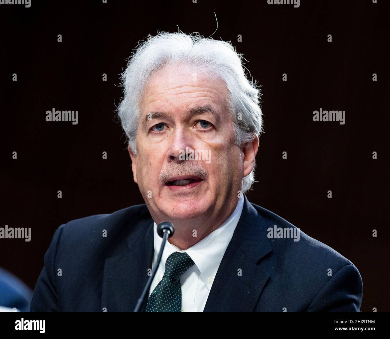 Washington, DC, Stati Uniti. 10th Mar 2022. 10 marzo 2022 - Washington, DC, Stati Uniti: WILLIAM BURNS, Direttore, Central Intelligence Agency, che parla ad un'audizione del Comitato di intelligenza del Senato. (Credit Image: © Michael Brochstein/ZUMA Press Wire) Credit: ZUMA Press, Inc./Alamy Live News Foto Stock