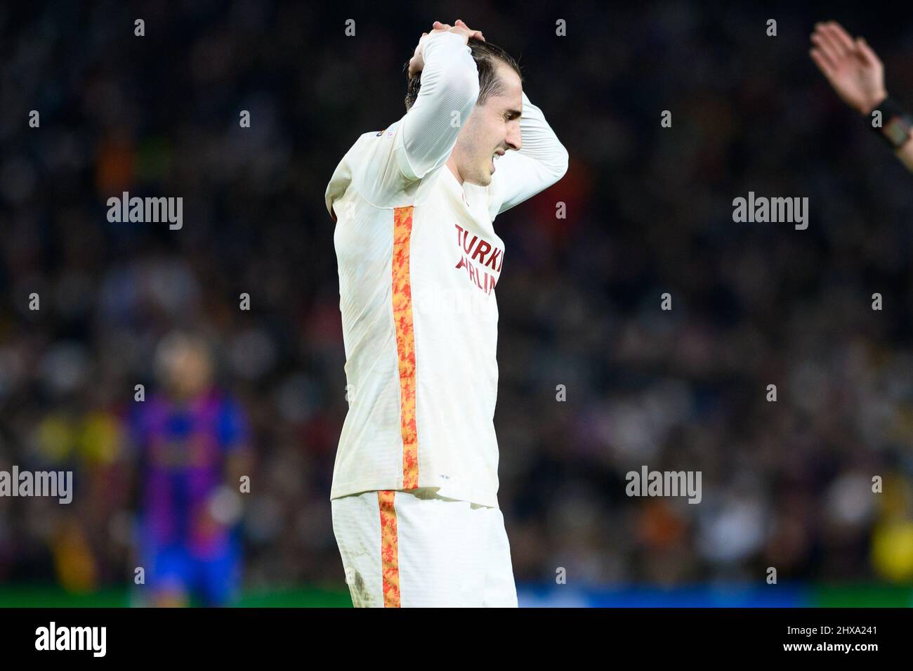 Barcellona, Spagna. 10th Mar 2022. Kerem Akturkoglu di Galatasaray COME durante la partita della UEFA Europa League tra il FC Barcelona e Galatasaray ASAT Camp Nou a Barcellona, Spagna. Credit: DAX Images/Alamy Live News Foto Stock