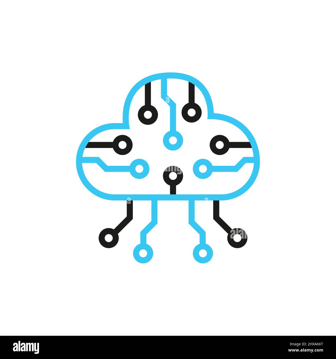 Logo Creative Modern Cloud Technology Illustrazione Vettoriale