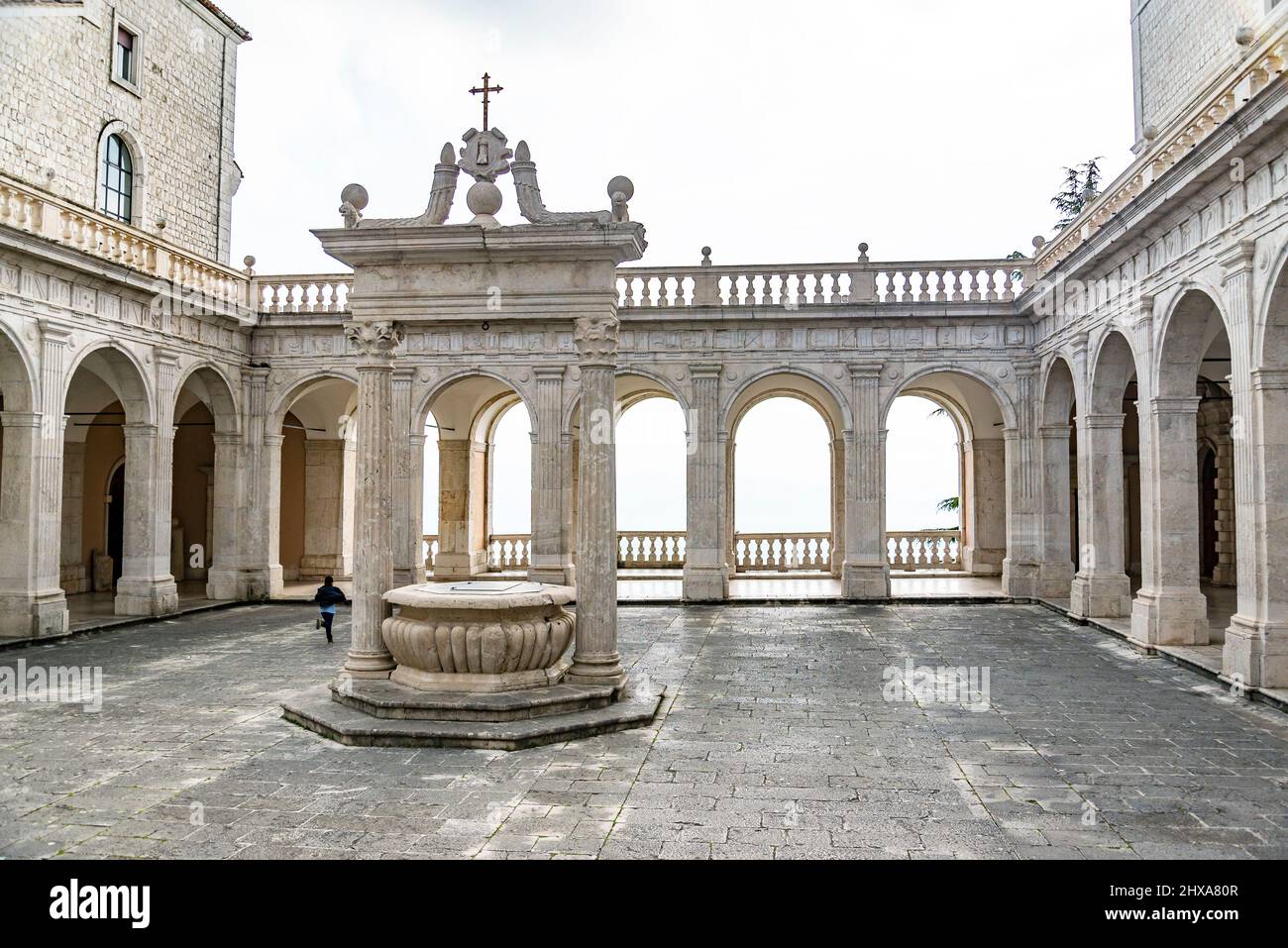 L'abbazia storica di Montecassino, nei pressi della città di Cassino, Italia Foto Stock
