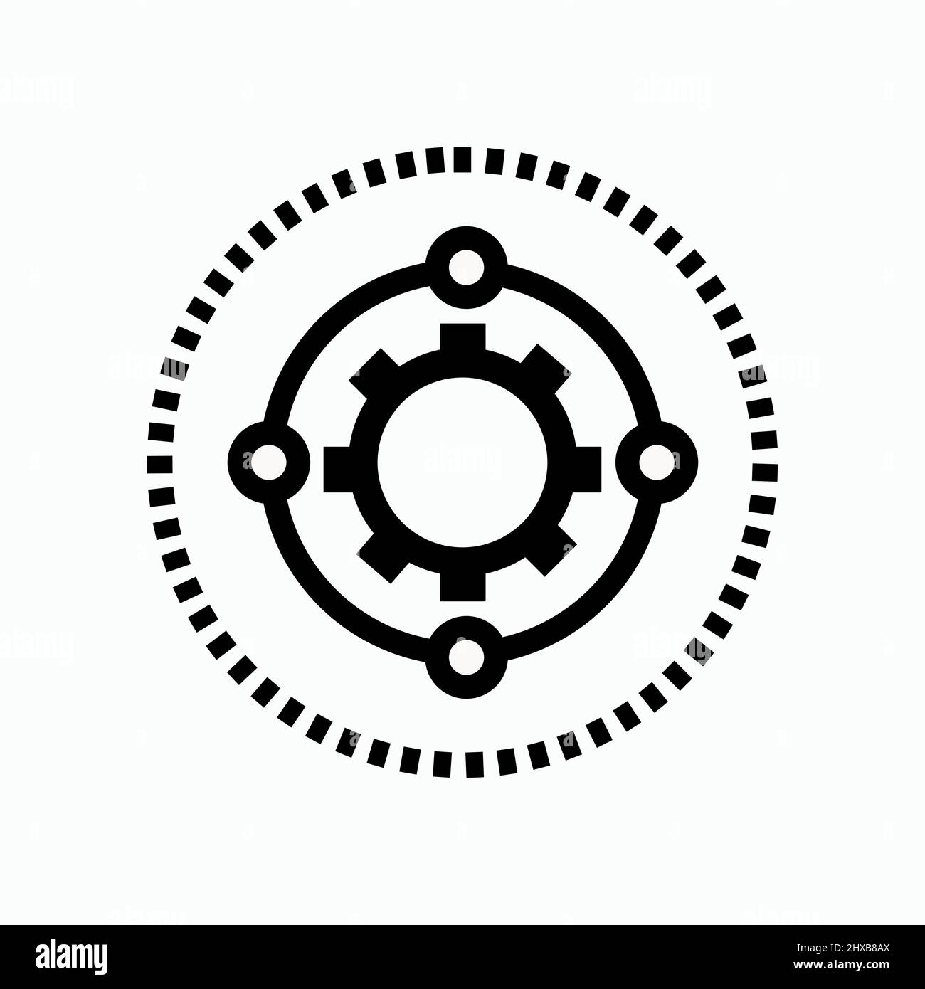 Icona astratta vettoriale sul bianco, illustrazione isolata per grafica e web design. Semplice simbolo piatto. Illustrazione Vettoriale