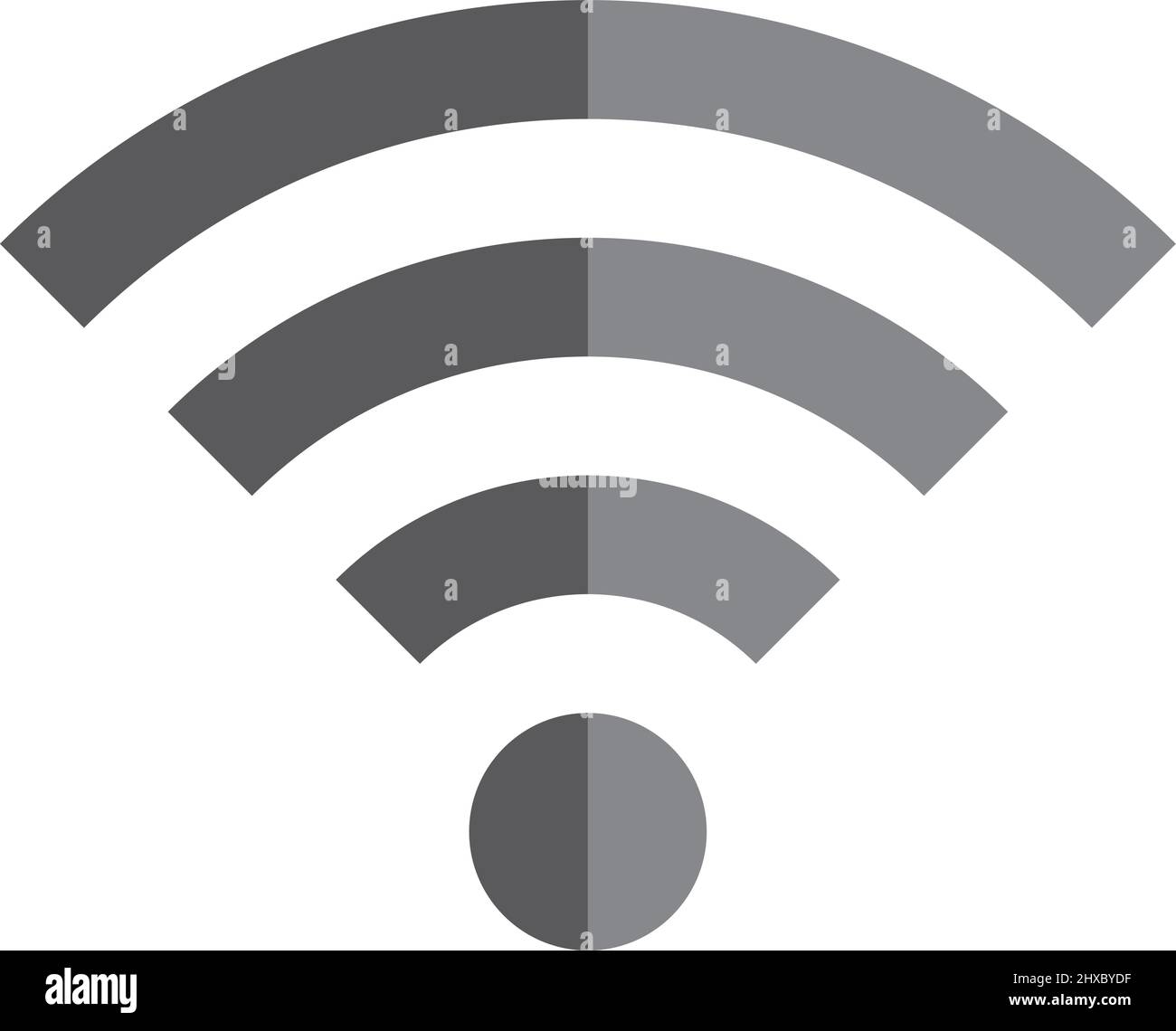 Una semplice icona con il simbolo wifi. Vettore modificabile. Illustrazione Vettoriale