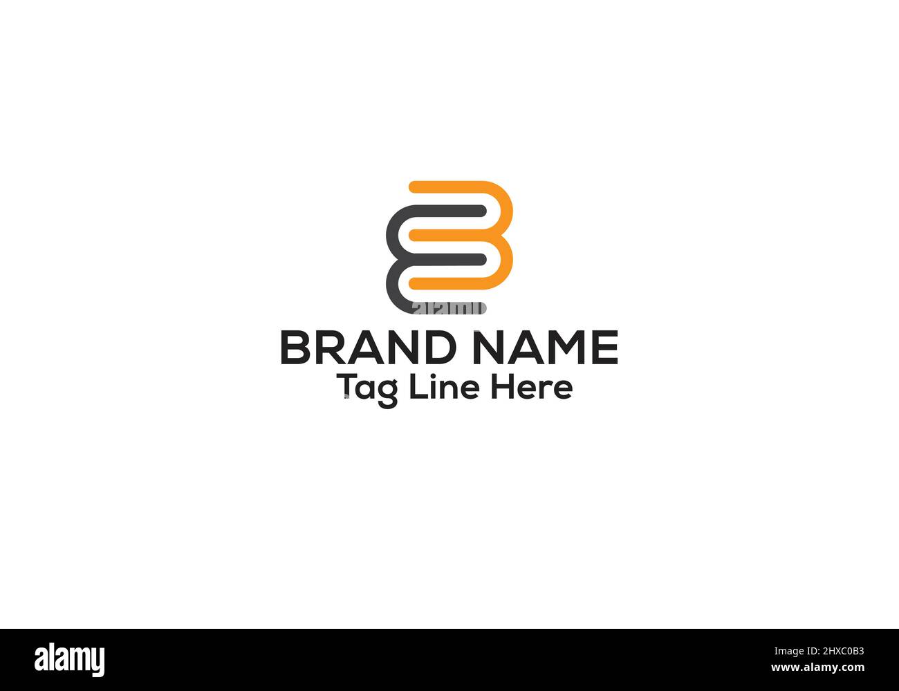B, disegno e modello del logo BB Letter Illustrazione Vettoriale