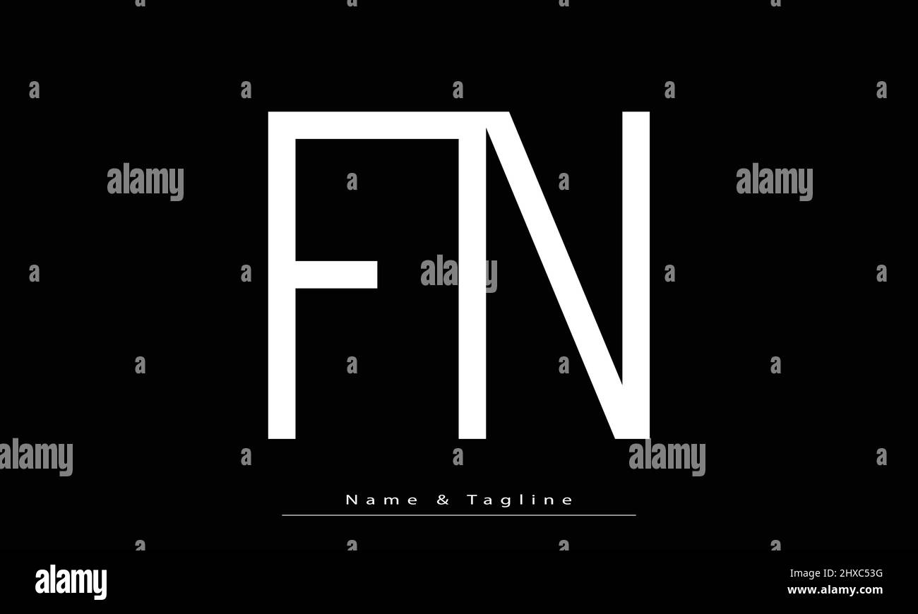 Lettere alfabetiche iniziali logo monogramma FN , NF Illustrazione Vettoriale