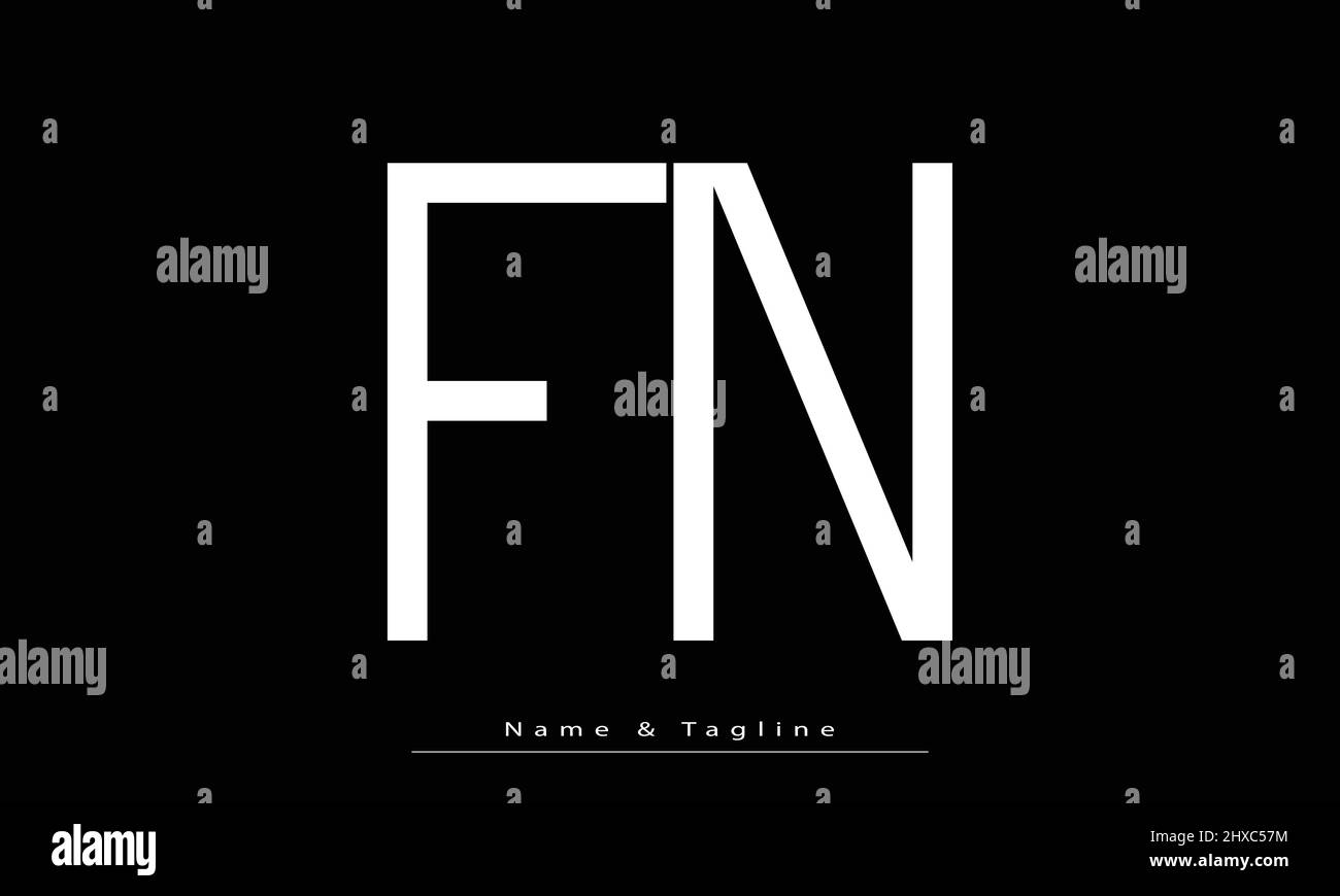 Lettere alfabetiche iniziali logo monogramma FN , NF Illustrazione Vettoriale