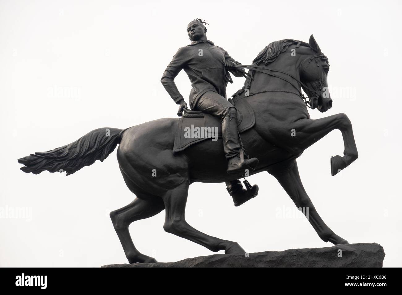 Rumors of War statua di Kehinde Wiley di fronte al Museo delle Belle Arti Richmond Virginia Foto Stock