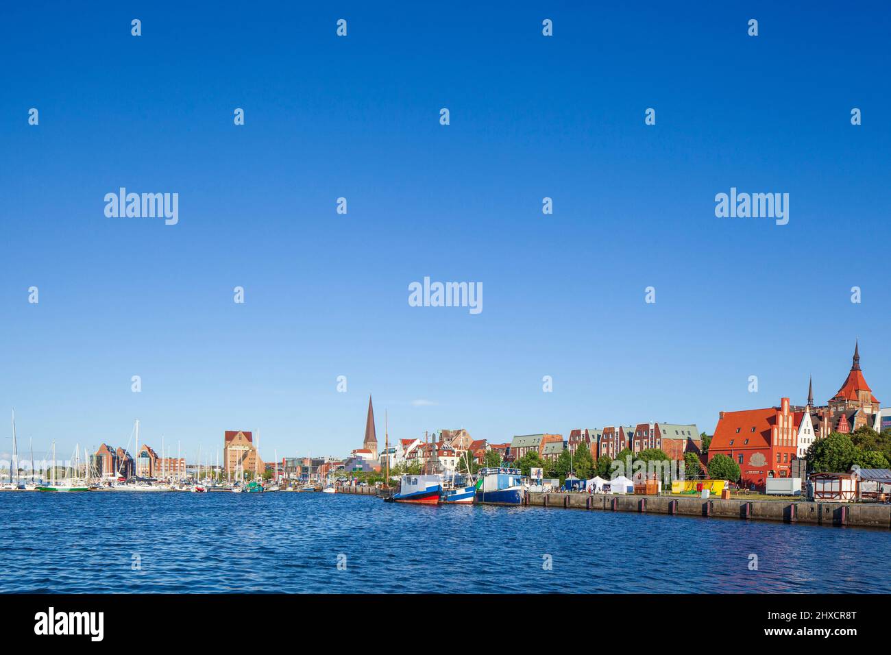 Warnowpartie, Rostock, Meclemburgo-Pomerania occidentale, Germania, Europa Foto Stock