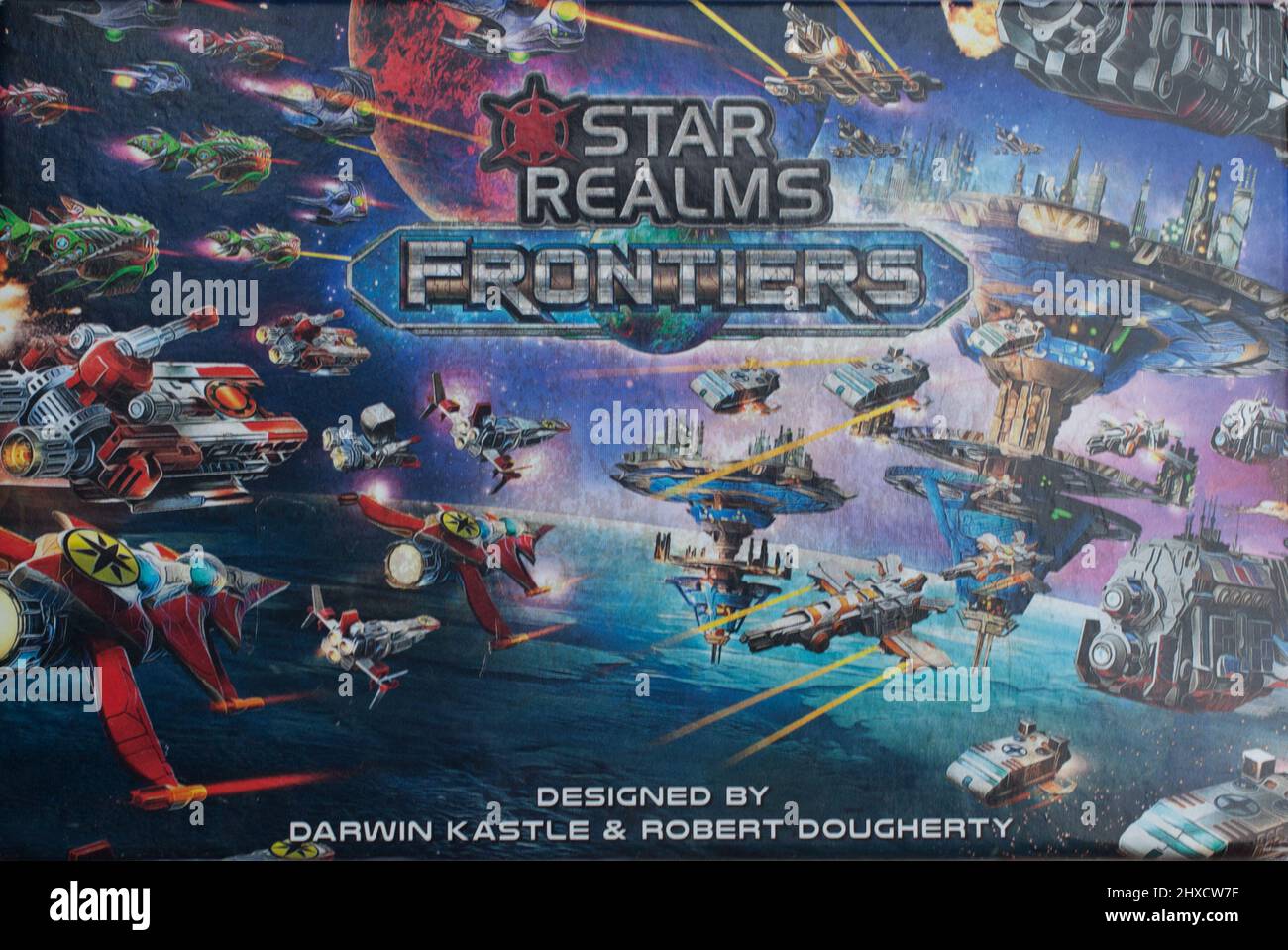 Il gioco da tavolo, Star Realms Frontiers Foto Stock