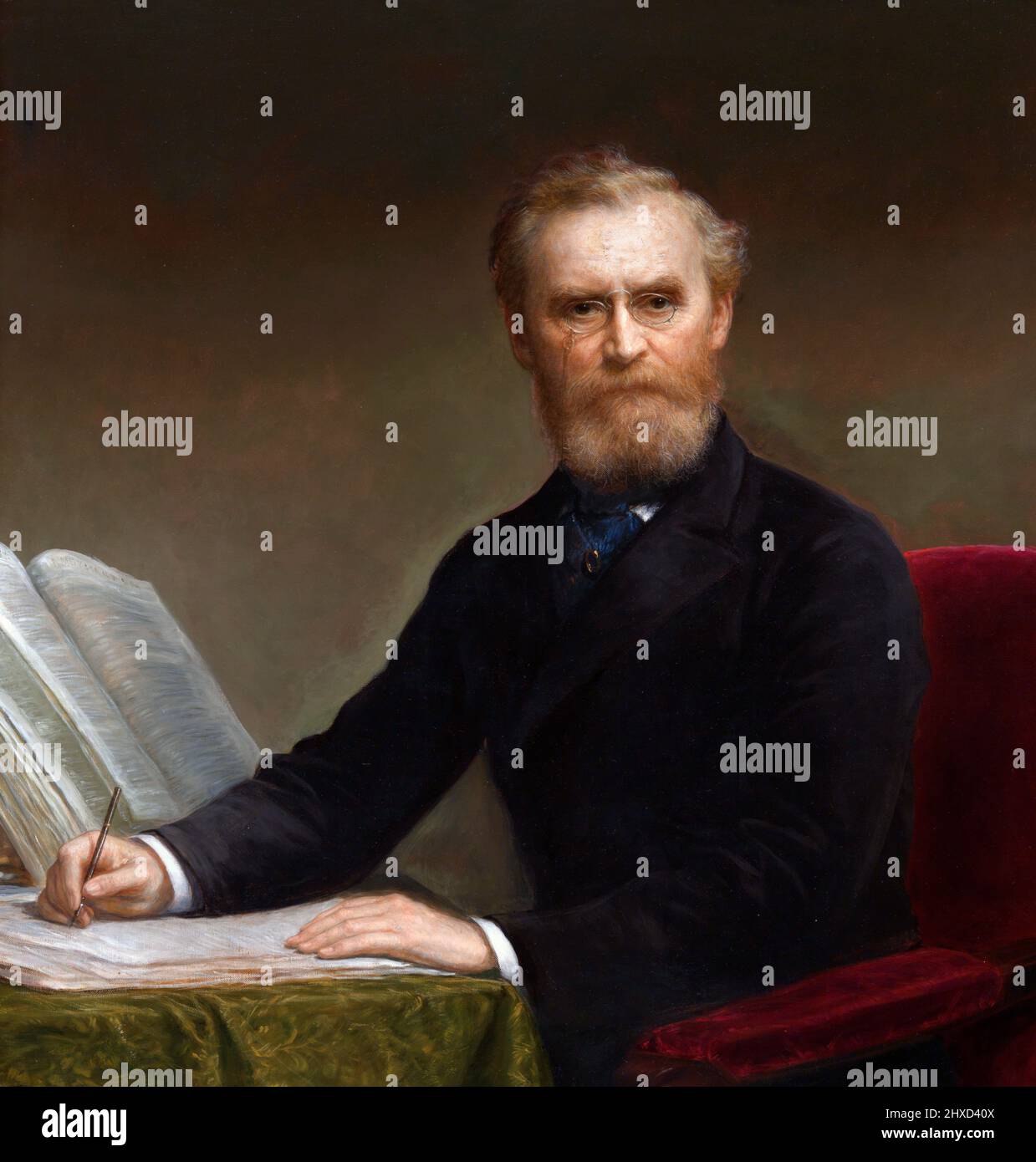 Ritratto del tedesco nato statista e riformatore, Carl Schurz (1829-1906) di Daniel Huntington, olio su tela, 1899 Foto Stock