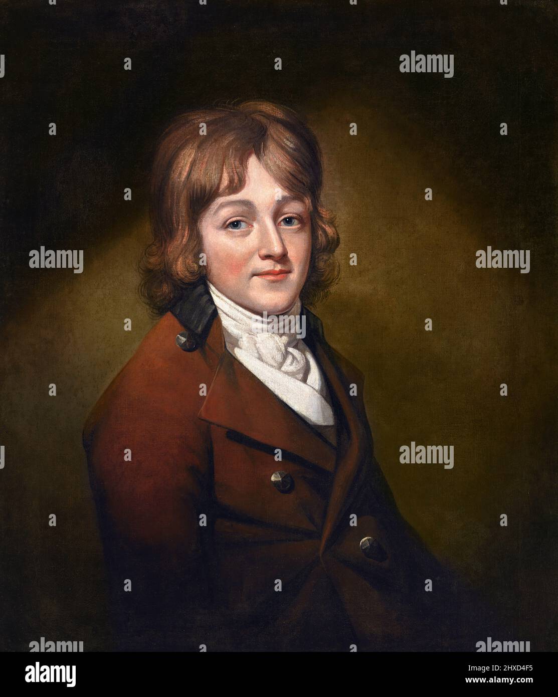 Francis Scott Key. Ritratto dell'avvocato americano e poeta dilettante, Francis Scott Key (1779-1843) di Rembrandt Peale, olio su tela, c. 1796. Key è famoso soprattutto per aver scritto il testo dell'inno nazionale americano "The Star Spangled Banner". Foto Stock