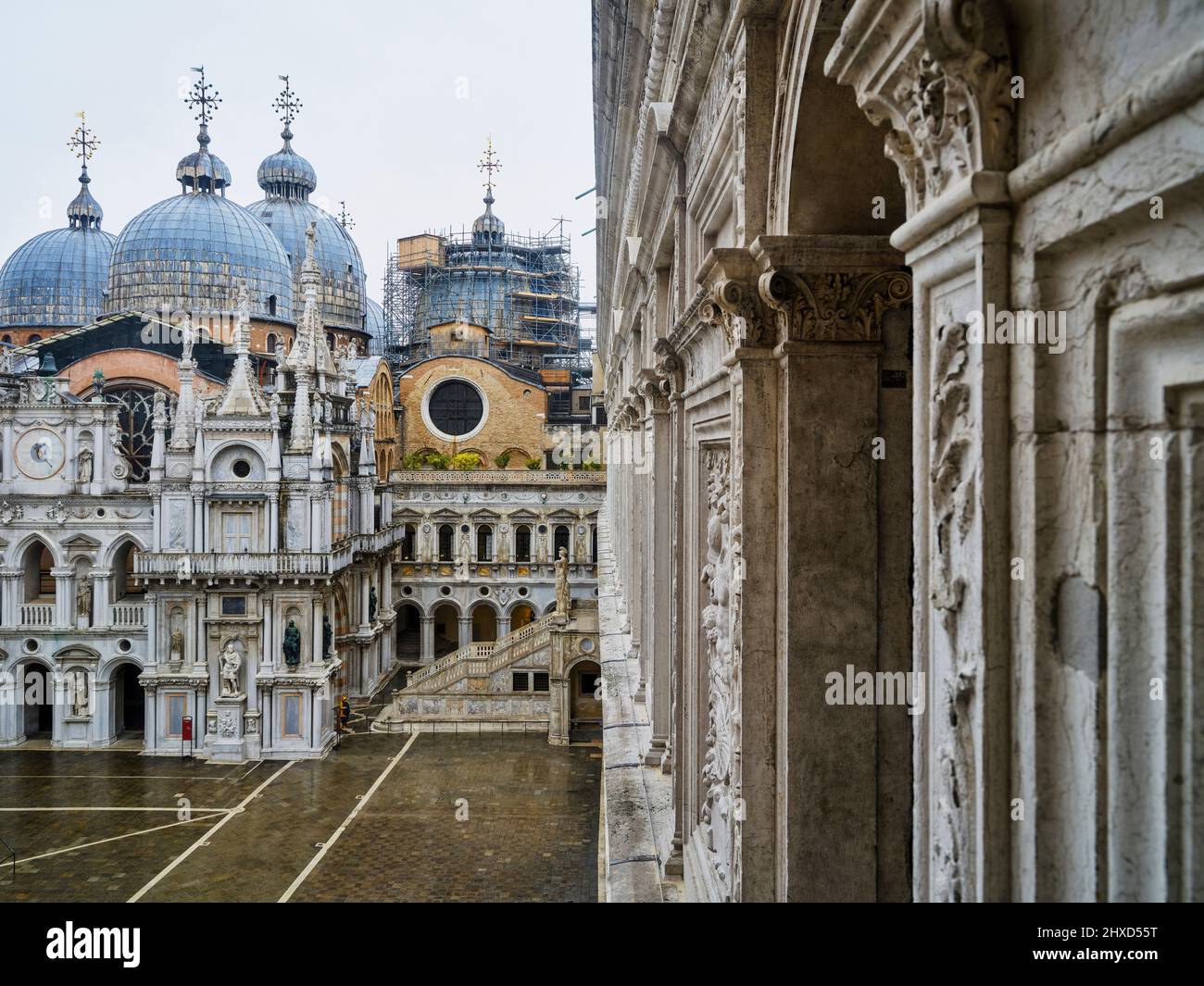 Al Palazzo Ducale di Venezia Foto Stock