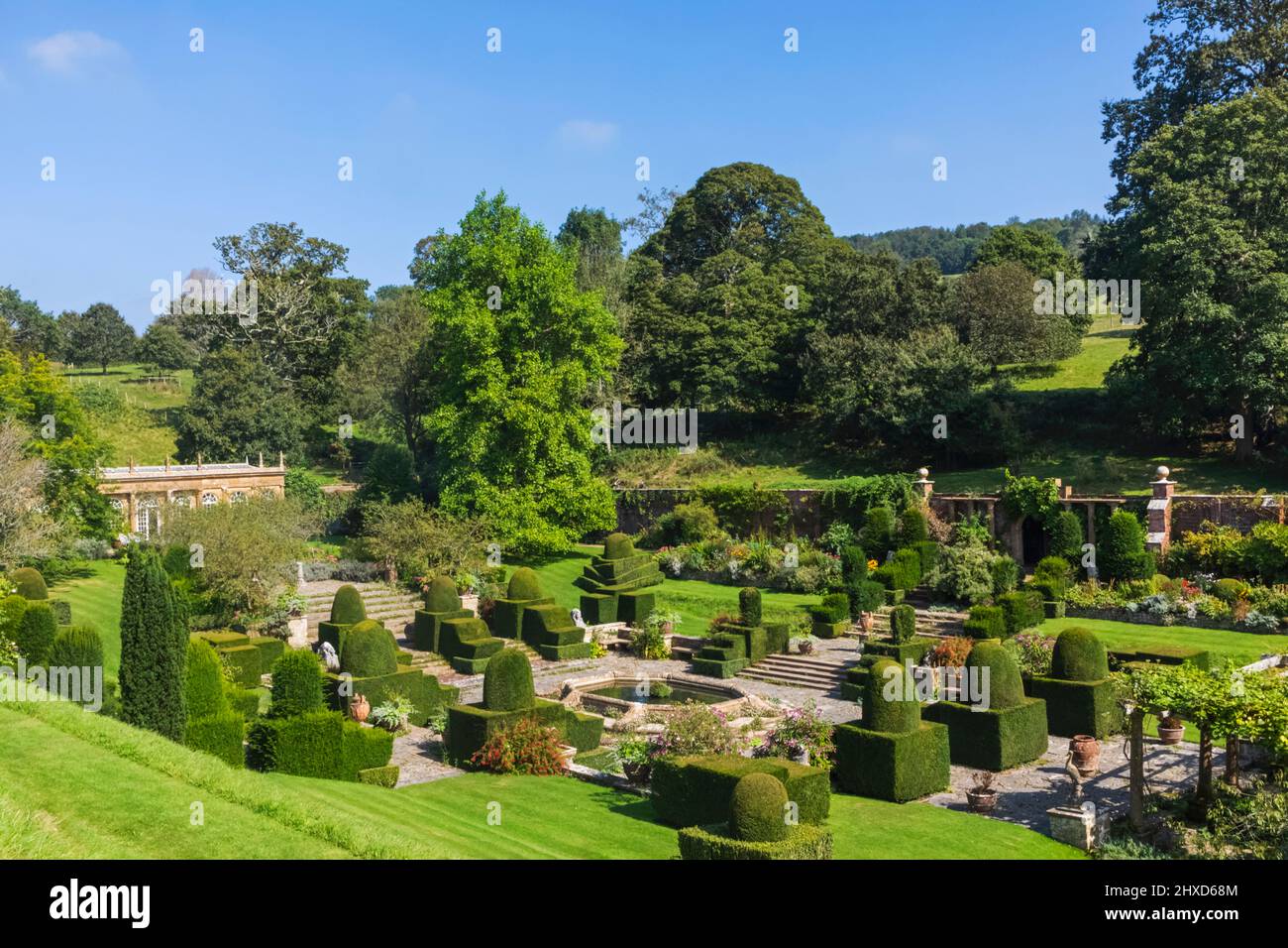 Inghilterra, Dorset, Beaminster, Mapperton House and Gardens, The Gardens Foto Stock