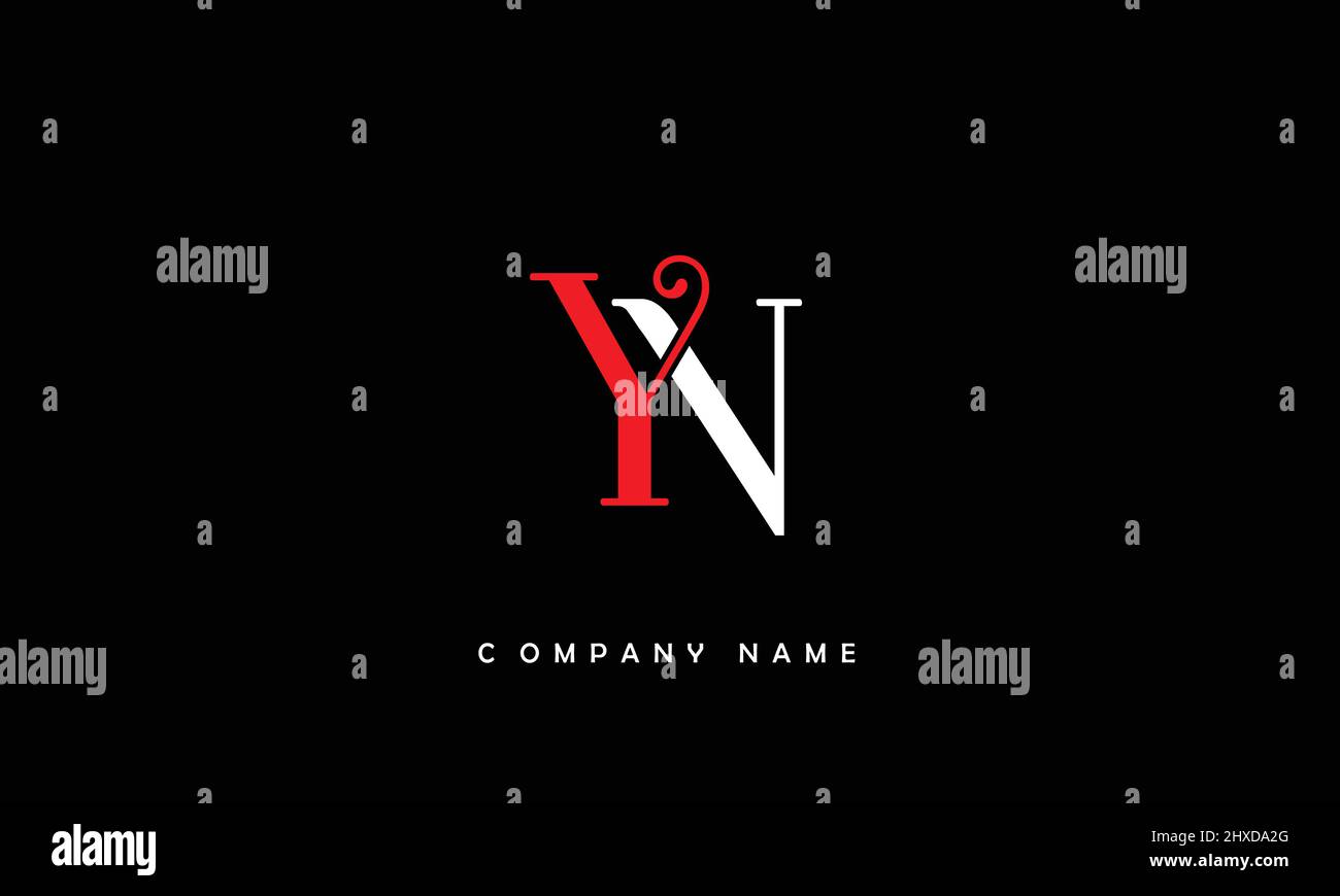 YN o NY Alphabet Letters Abstract Luxury Logo Monogram Illustrazione Vettoriale