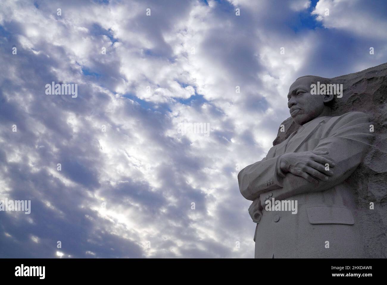 Martin Luther King Memorial nelle nuvole Foto Stock