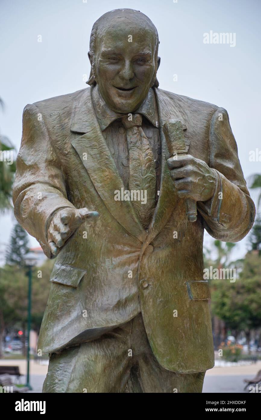 Scultura di Chiquito de la Calzada a Malaga, Spagna. Foto Stock
