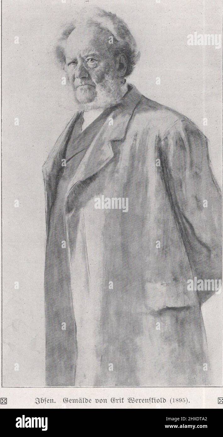 Ibsen. Gemälde von Erik Werenskiold (1895) / Ibsen. Pittura di Erik Werenskiold (1895) Foto Stock