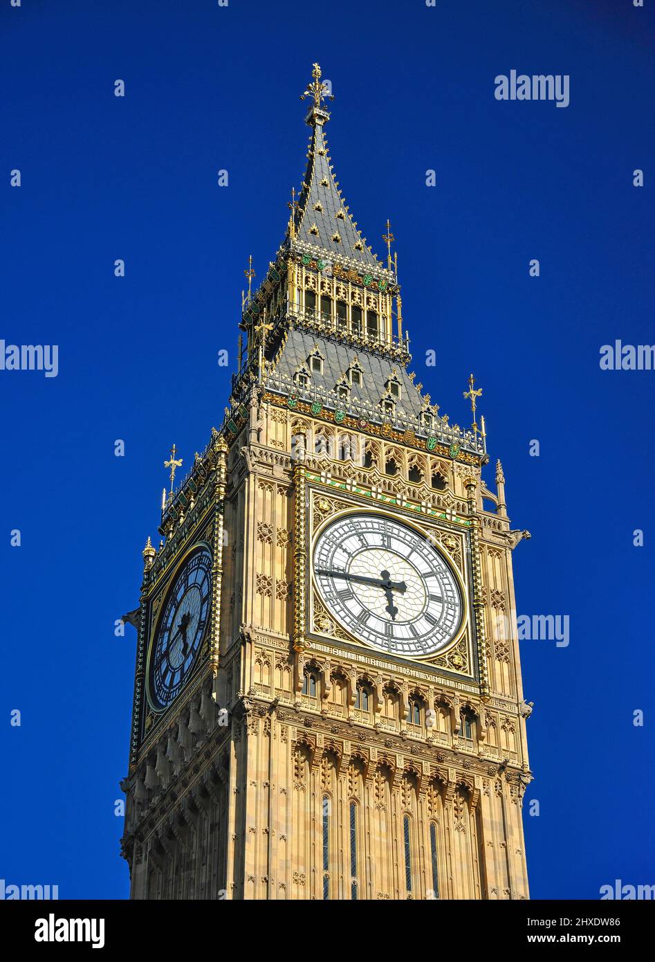 Il Big Ben, la Casa del Parlamento, Piazza del Parlamento, Westminster, City of Westminster, Greater London, England, Regno Unito Foto Stock