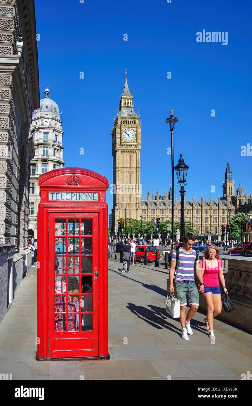 Il Big Ben e le case del Parlamento, Piazza del Parlamento, Westminster, City of Westminster, Greater London, England, Regno Unito Foto Stock