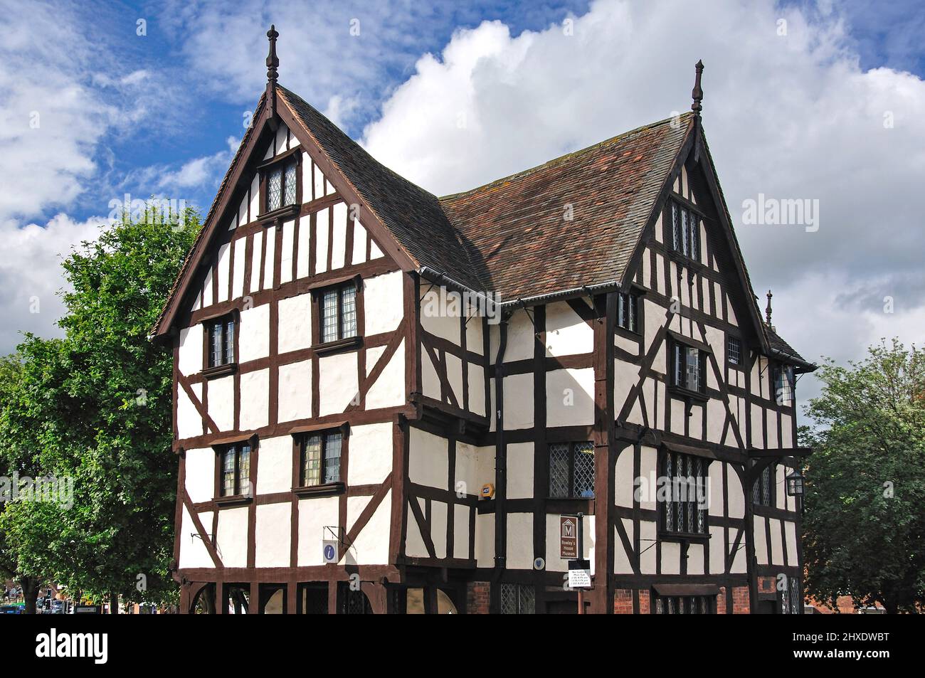 Xvii secolo Rowley's House, Barker Street, Shrewsbury, Shropshire, England, Regno Unito Foto Stock