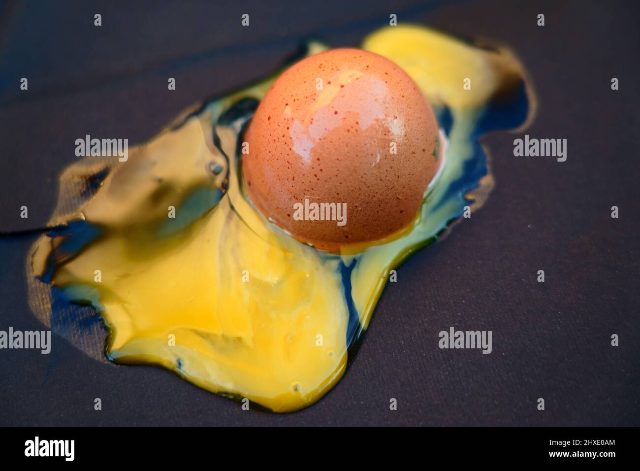 Uovo rotto Foto Stock